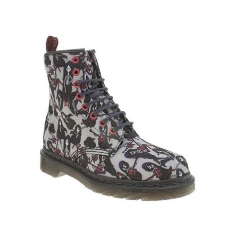 dr martens black and grey adventure time marceline boots £110 liked on polyvore featuring shoes