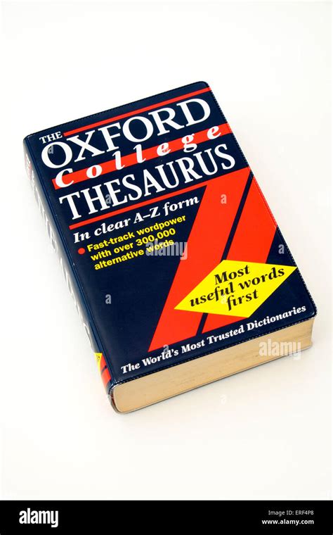 Oxford College Thesaurus Dictionary For Finding Alternative Words Stock