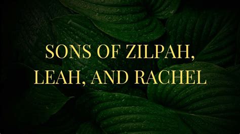 Biblical Stories Sons Of Zilpah Leah And Rachelhistorybeliefs