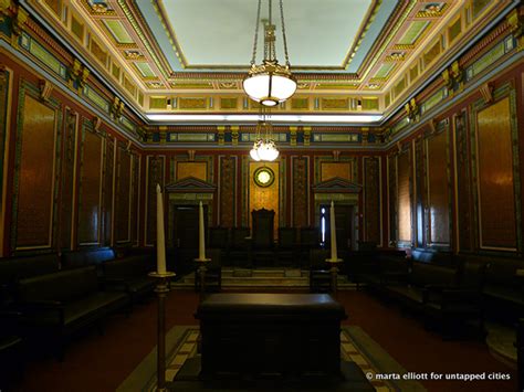 The lower floor includes a full commercial kitchen, large dining area (capacity 120). A Look Inside Manhattan's Masonic Hall: Grand Lodge of New York Photos - Untapped New York