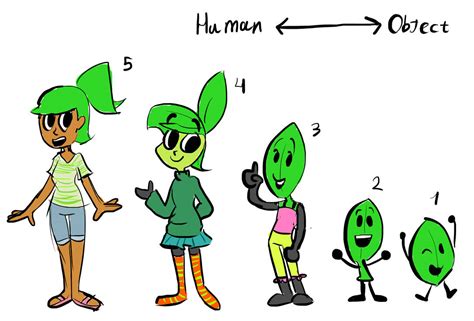 Object To Human Leafy Bfdi By Pinkiesclone On Deviantart