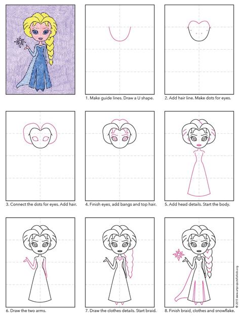 How To Draw Elsa Frozen 2 Full Body Marguerite Mousers Toddler