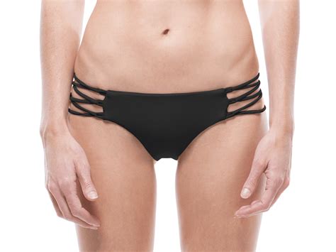 Black Lace Up Bikini Bottom With Love From Paradise
