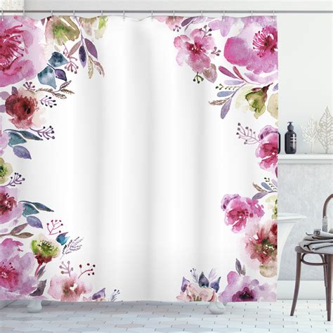 Floral Shower Curtain Flower Background With Florets Blooms Bouquet