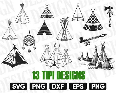 Tipi Svg Teepee Tent Svg Teepee Vector Indian Teepee Svg Tipi Tent