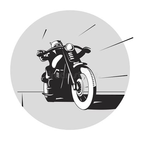 Biker Rides On Motorcycle Stock Vector Illustration Of Helmet 62927194
