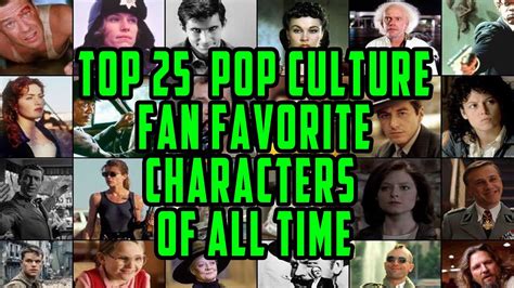 top 25 pop culture characters of all time as voted by you the fans youtube