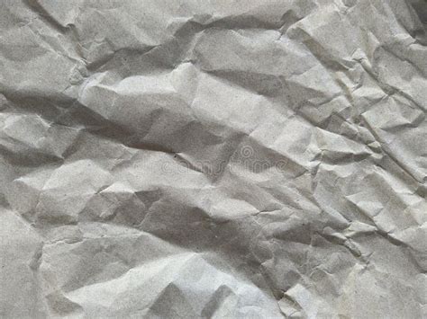 Old Crumpled Gray Paper Texture Closeup Photo Stock Photo Image Of
