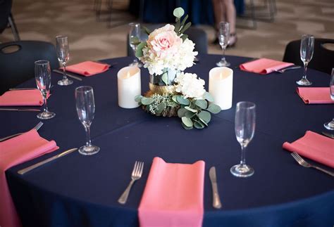 Coral And Navy Wedding Decorating By Hitch Studio Hitch Studio