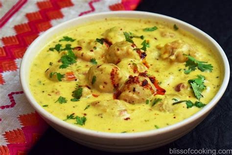 Punjabi Pakora Kadhi Gram Flour Dumplings In Yogurt Curry Bliss Of