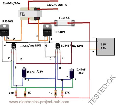 6 Best Simple Inverter Circuit Diagrams Diy Electronics Projects