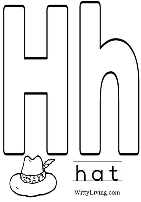 Pin by Amanda Noblitt on Preschool ideas | Letter h coloring page, H ...
