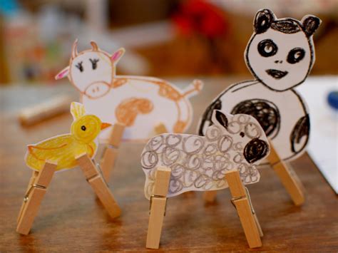 Toddler Talk Clothespin Animals Arts And Crafts For Kids Homeschool