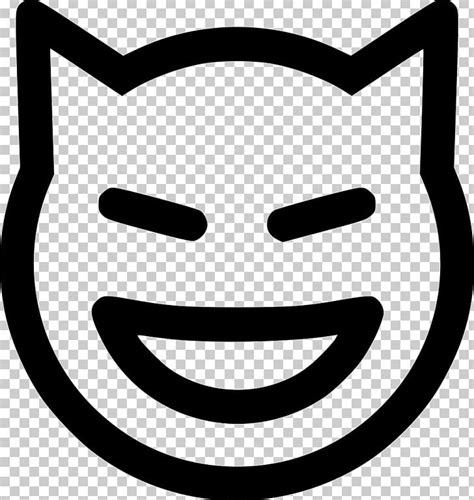 Smiley Emoticon Emoji Evil Png Clipart Angel Black And White