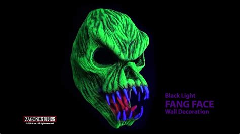 Zagone Fang Face Black Light Uv Reactive Wall Decor Youtube