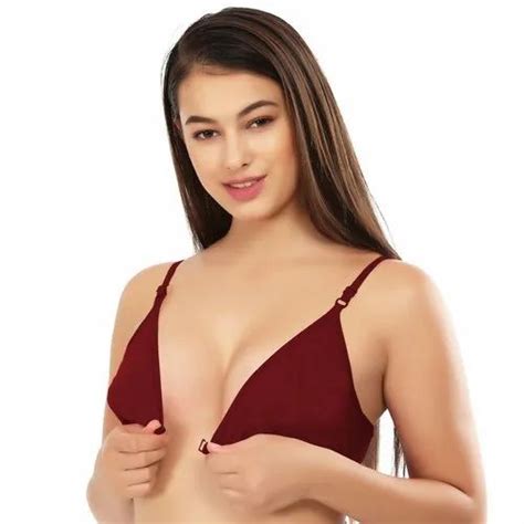 Zunahme Plain Front Open Double Fabric Cotton Bra Stylish Bra For Daily