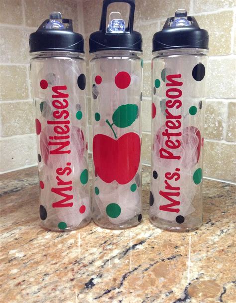 Personalized Water Bottle Teacher Ts Or By Atozvinylcreations