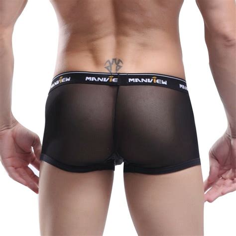 Men Sissy See Through Briefs Pouch Panties Thongs Bikini Crossdress Underwear EBay