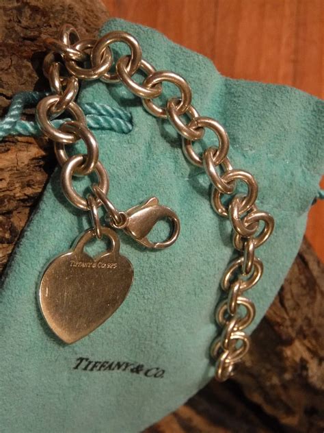 Authentic Tiffany And Co Sterling Silver 925 Heart Bracelet Tiffany