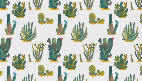 Colorful Cactuses Aesthetic Wallpapers Wallpaper Cave