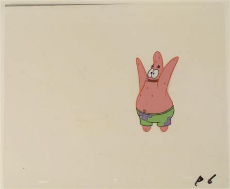 Patrick Arms Spongebob Original Cel Production Art Up