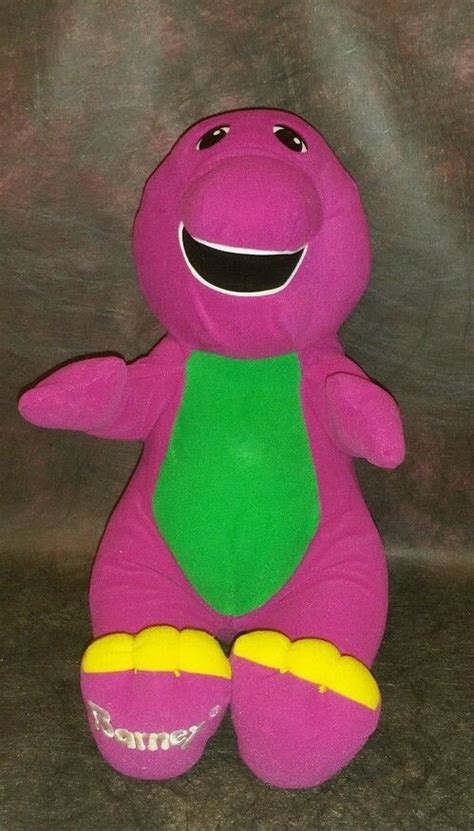 1992 Talking Interactive Barney Dinosaur Phrases Stuffed Plush 17