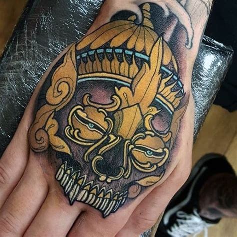 Hand poke tattoos are very distinctive in their look, different styles can be achieved with the technique but there is no mistaking a hand poked tattoo against a machine tattoo. 50 Tibetan Skull Tattoo Designs For Men - Kapala Ink Ideas