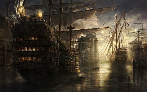 Hd Wallpaper Sailing Ship On Body Of Water Poster Empire Total War