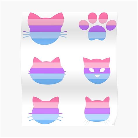 Catgender Sticker Pack Xenogender Lgbt Catgender Flag Cat Logo