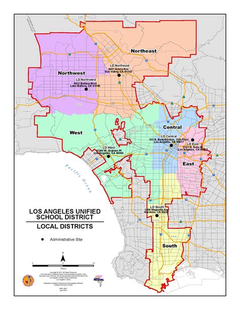 La County District Map Los Angeles County District Map California Usa