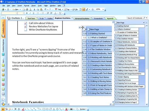 Onenote 20032007 Examples Of Onenote Notebooks Youtube