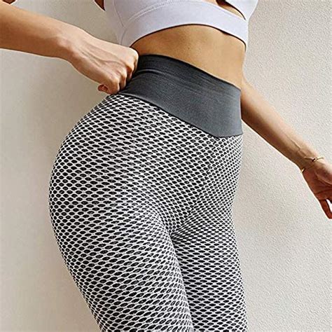 famous tiktok leggings yoga pants for women high waist tummy control booty bubble hip lifting