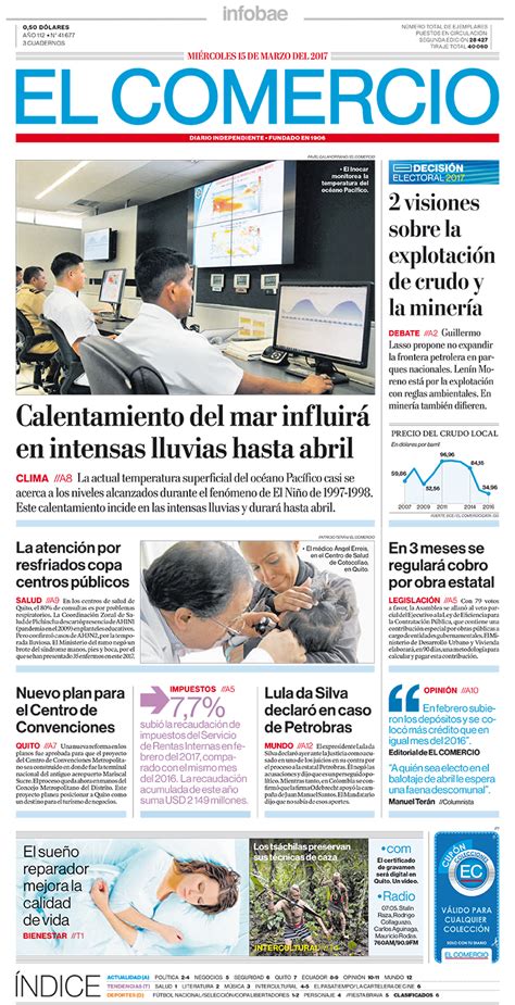 El Comercio Ecuador Miércoles 15 De Marzo De 2017 Infobae
