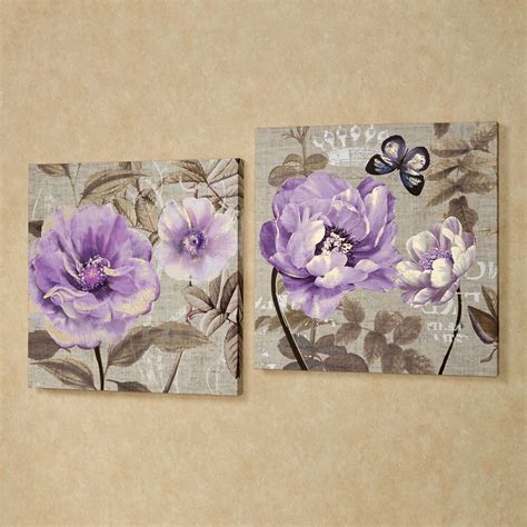 15 Collection Of Purple Flowers Canvas Wall Art