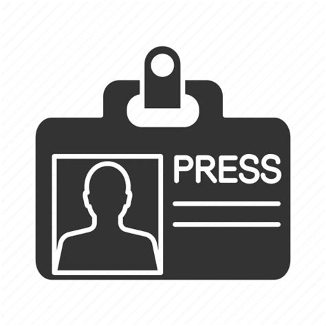 Badge Id Card Journalist Mass Media Pass Press Reporter Icon Download On Iconfinder
