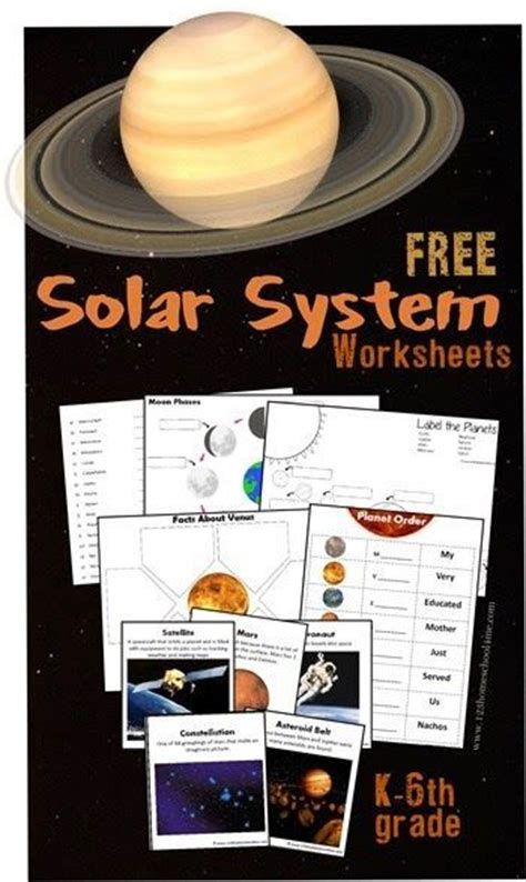 Free Solar System Worksheets For Kids Kindergarten 1st