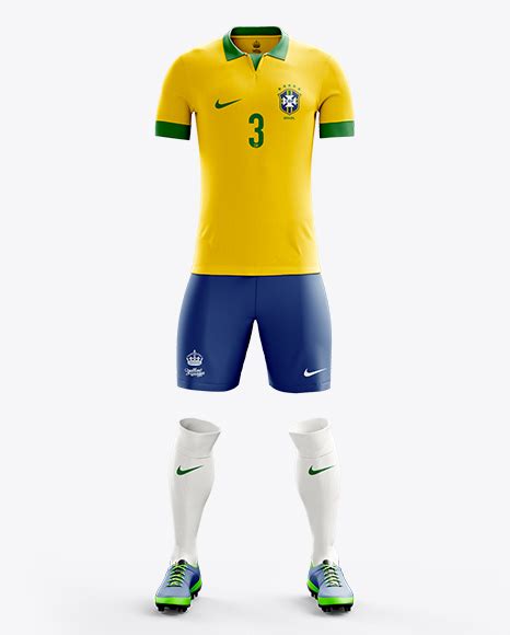 full soccer kit front view  apparel mockups  yellow images object mockups