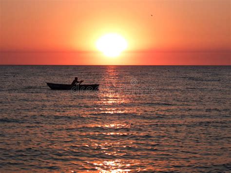 Beautiful Sea Sunset Stock Photo Image Of Orange Nature 30087486