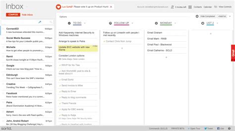 Sorting Your Gmail With Sortd Create To Do Lists With Email A