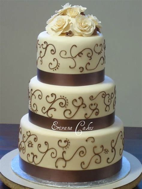 Indian Weddings Inspirations Brown Wedding Cake Repinned By