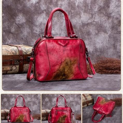 Handmade Full Grain Leather Satchel Bags Designer Handbags For Women