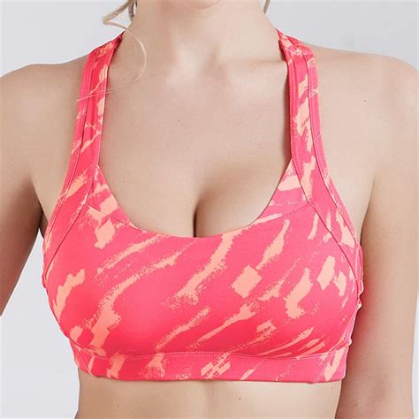 Cross Strap Back Women Sports Bra Professional Quick Dry Padded Shockproof Gym Fitness Running