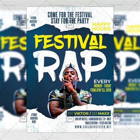Rap Festival Template Flyer Psd Instagram Ready Size