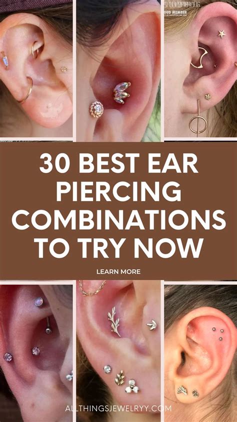 30 Best Ear Piercing Combinations To Try Now Unique Ear Piercings