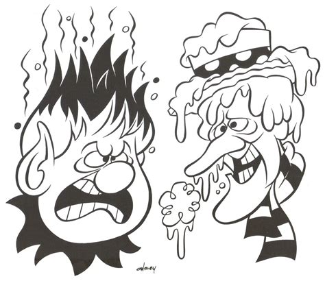 Patrick Owsley Cartoon Art And More Heat Miser And Snow Miser Original