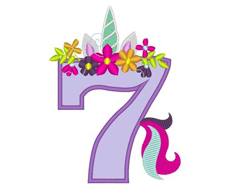 Elke dag worden duizenden nieuwe afbeeldingen van hoge kwaliteit toegevoegd. Unicorn numbers with flowers crown Unicorn Tail Birthday ...