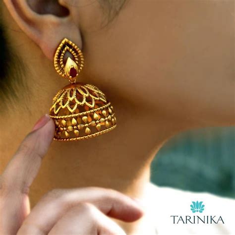 Jhumka Design Image 4 Tarinika Goldearrings Jewelry Design Earrings