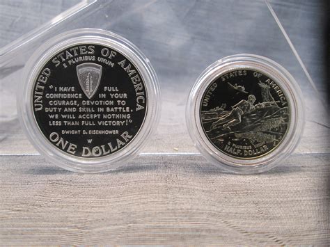 World War Ii 50th Anniversary Two Coin Proof Set Box And Coa Us Mint