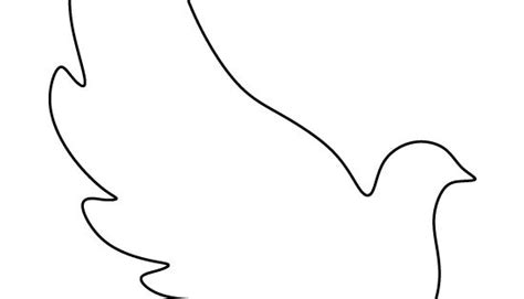 Dove pattern. Use the printable outline for crafts, creating stencils