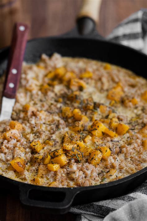 When the onion is soft you add the rice (use arborio or carnaroli) and toast it, stirring continously for a few minutes, until it. Vegan Farro Risotto with Roasted Butternut Squash ...